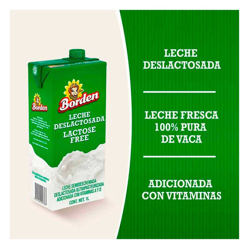 Leche UHT Borden Deslactosada Slim 1L | Chedraui