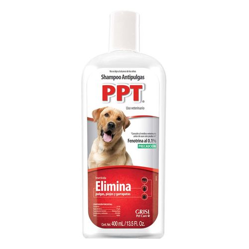 Shampoo Antipulgas para Perro PPT 400ml.