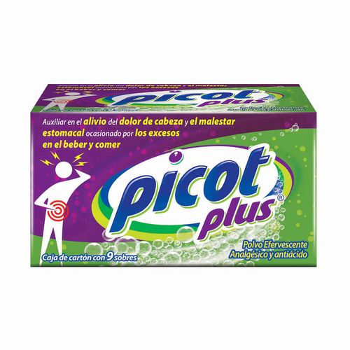 Analgésico y Antiácido Picot Plus Efervescente 9 Sobres