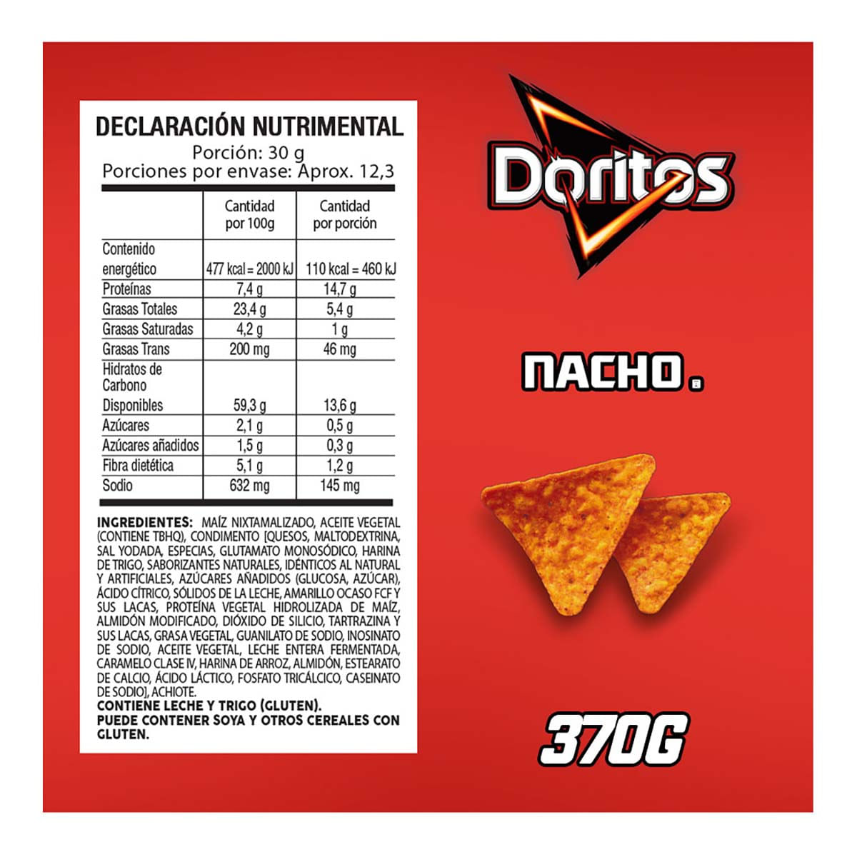 Nachos De Queso Y Chile Sabritas Doritos 370g. | Chedraui