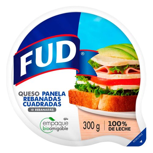 Queso Fud Panela Rebanadas Cuadradas 300g