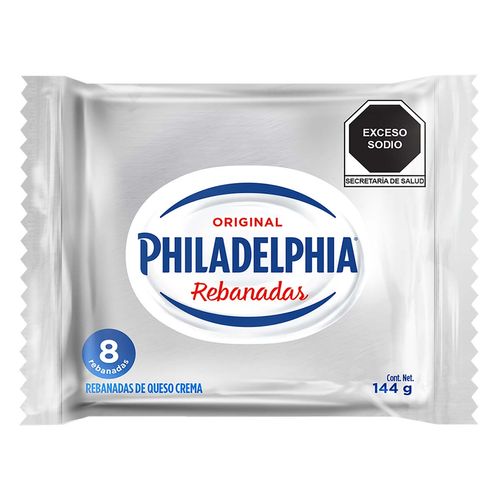 Queso Crema Philadelphia Rebanado Original 8 Rebanadas