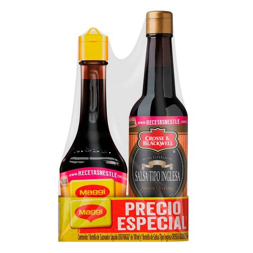Jugo Sazonador Maggi 100ml más Salsa Inglesa Crosse&Blackwell 145ml