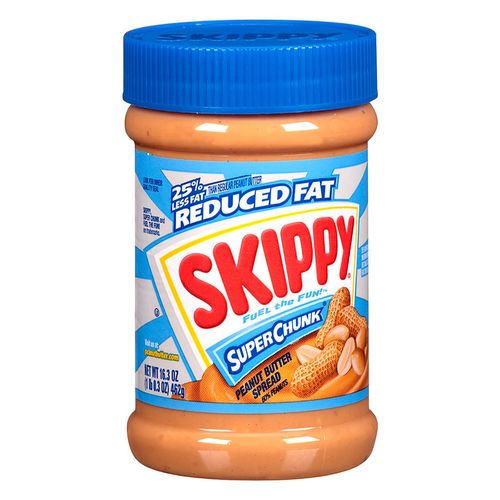 Crema de Cacahuate Skippy con Trozos Cacahuate Reducida en Grasa 462g