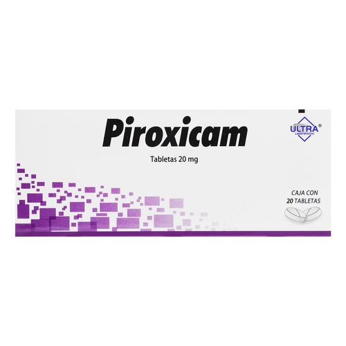 Tabletas Genéricas Piroxicam 20mg Caja con 20 Tabletas