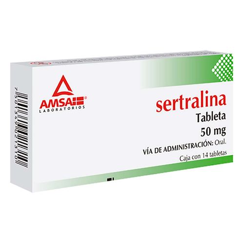 Tableta Sertralina 50mg Caja con 14 Tabletas
