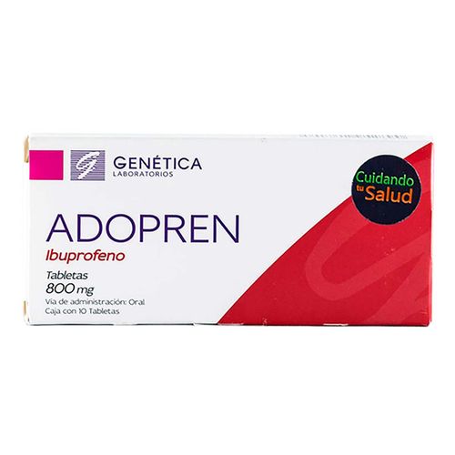 Tabletas Adropren 800mg Caja con 10 Tabletas