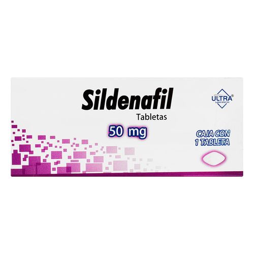 Tabletas Genéricas Sildenafil 50mg Caja con 1 Tableta