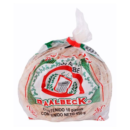 Pan Árabe Baalbeck Chico 10 Rebanadas 450g