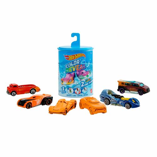Vehículos metal Hot Wheels Color Reveal.