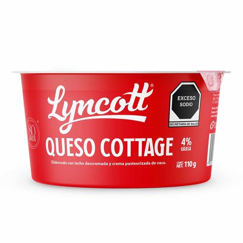Queso Lyncott Cottage 4% de Grasa 110g