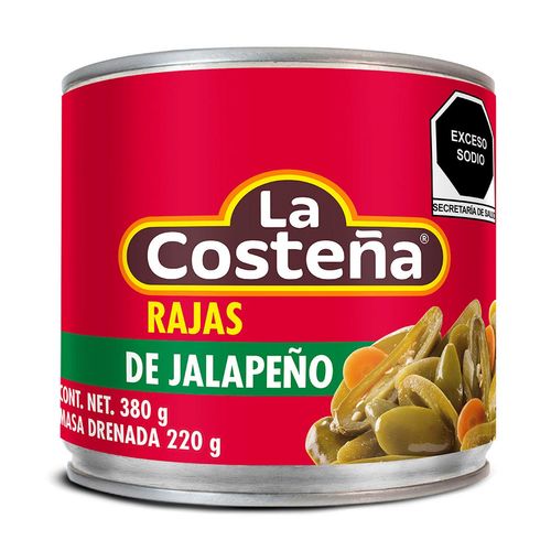 Chiles Jalapeños La Costeña en Rajas 380g