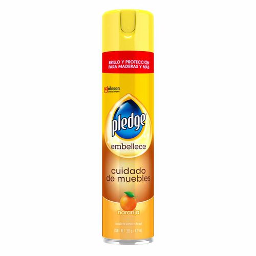 Lustrador de Muebles en Aerosol Pledge Cuidado de Muebles Aroma Naranja 432ml