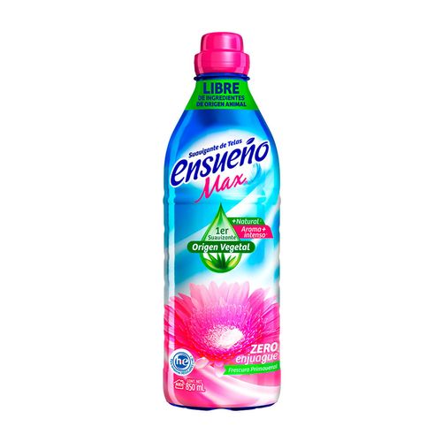 Suavizante de Telas Ensueño Max Zero Enjuague Frescura Primaveral 850ml