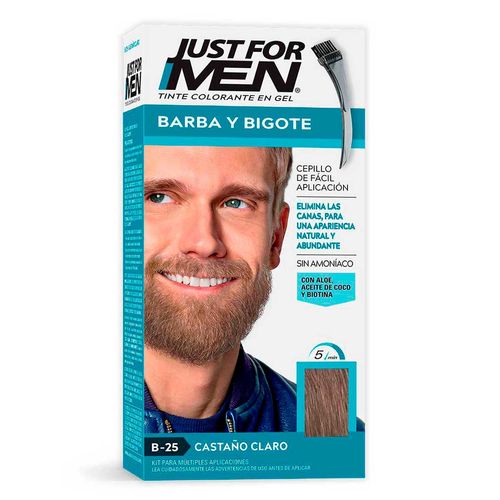 Tinte para Caballero Just For Men Barba y Bigote Castaño Claro 28g
