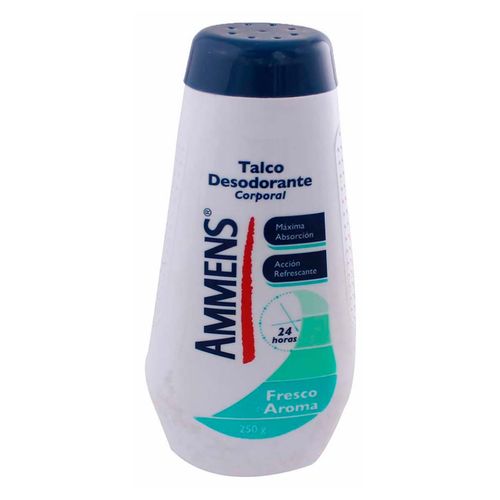Talco Desodorante Corporal Ammens Fresco Aroma 250g.