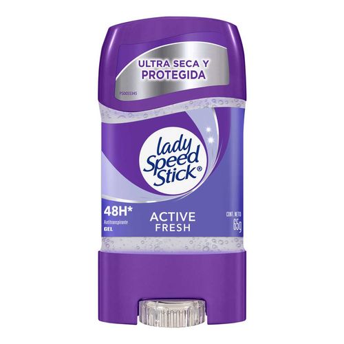 Antitranspirante en Gel Lady Speed Stick 24/7 Active Fresh 65g.