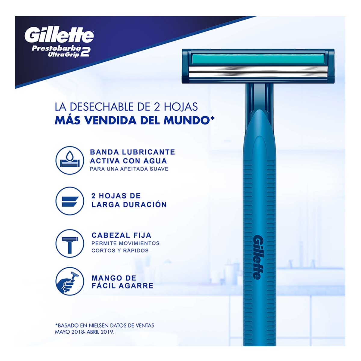 Rastrillos Desechables Gillette Prestobarba Ultragrip 3 Rastrillos ...