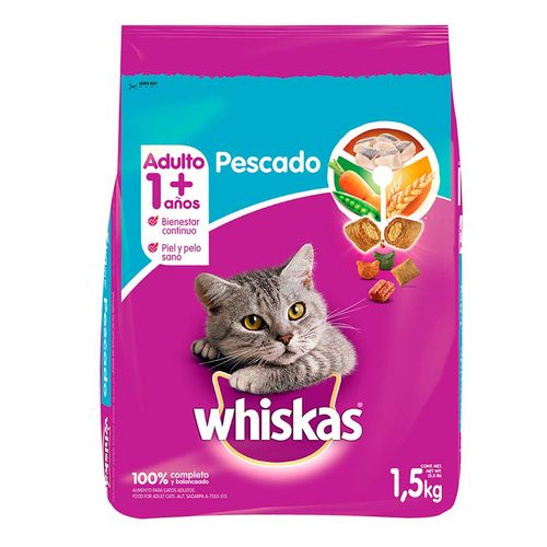 Alimento Seco para Gatos Whiskas Receta Original 1.5kg