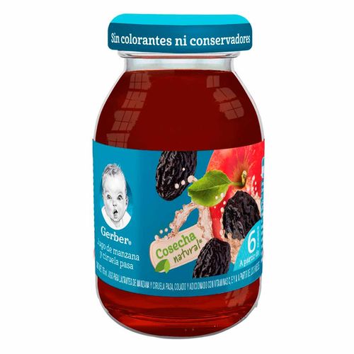 Jugo Gerber Cosecha Natural Etapa 2 Manzana Ciruela Pasa 175ml