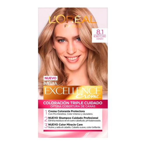 Tinte de Cabello L'Oréal Paris Imédia Excellence 8.1 Rubio Claro Cenizo