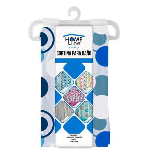 Cortina de Baño Home Line Estampada 1.80m x 1.80m