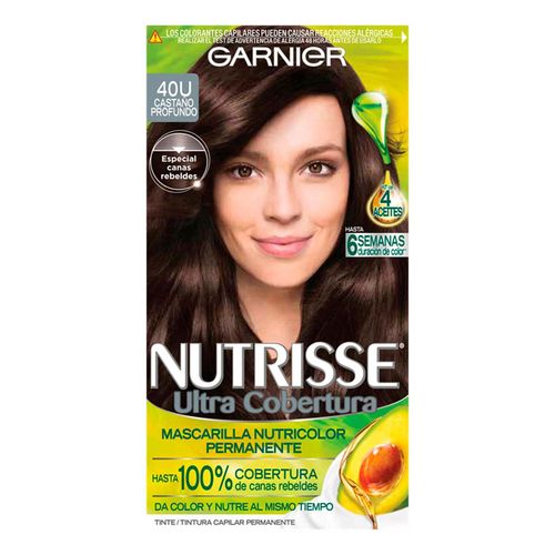 Tinte de Cabello Garnier Nutrisse Ultra Cobertura 70U Rubio Profundo.
