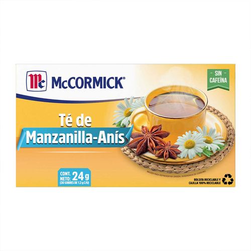 Té Mccormick Manzanilla Y Anis Con 20 Sobres