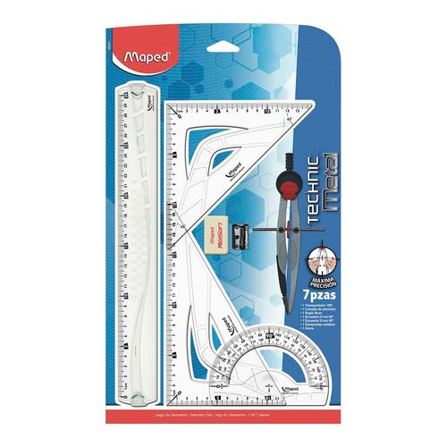 Juego De Geometria Technic Metal Premium