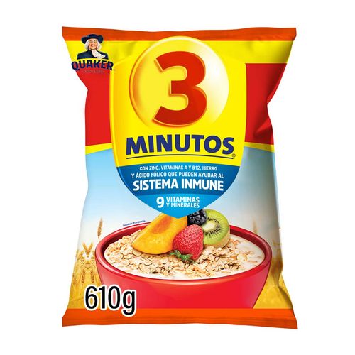Avena Y Sémola De Trigo Fortificada Quaker 3 Minutos 610g
