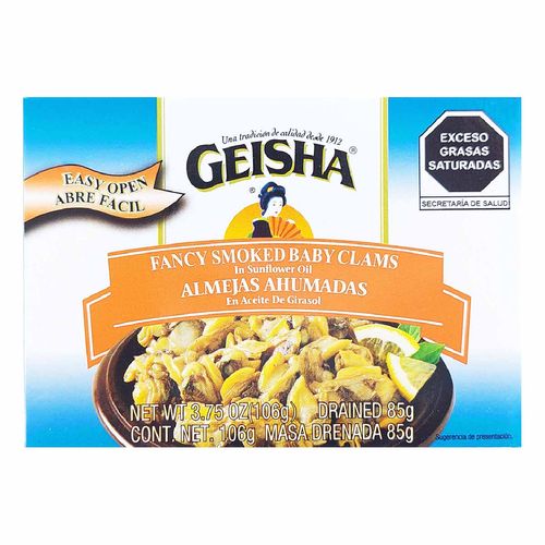 Almejas Geisha Ahumados Aceite Gir 106g
