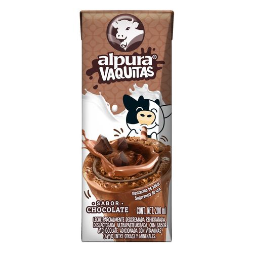 Leche Saborizada Alpura Vaquitas Sabor Chocolate 200 ml