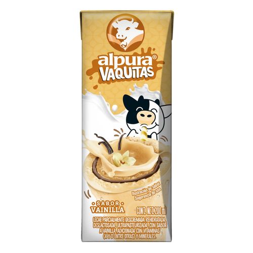 Leche Saborizada Alpura Vaquitas Sabor Vainilla 200ml