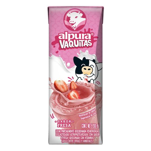 Leche Saborizada Alpura Vaquitas Sabor Fresa 200ml