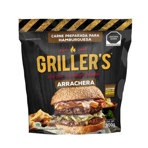 Carne para Hamburguesa Arrachera Griller´s 900g