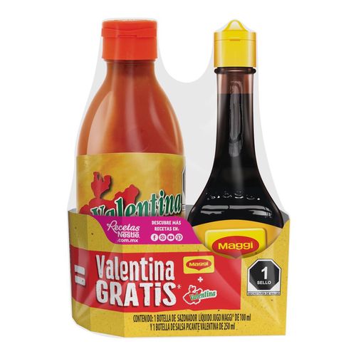 Jugo Sazonador Maggi 100ml + Salsa Picante Valentina 250ml