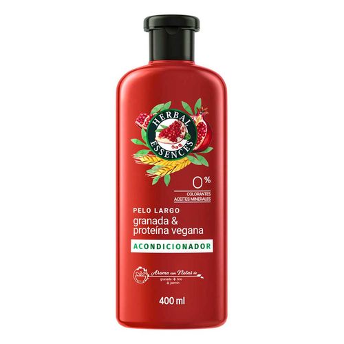 Acondicionador Herbal Essences Pelo Largo Granada & Proteína Vegana 400ml