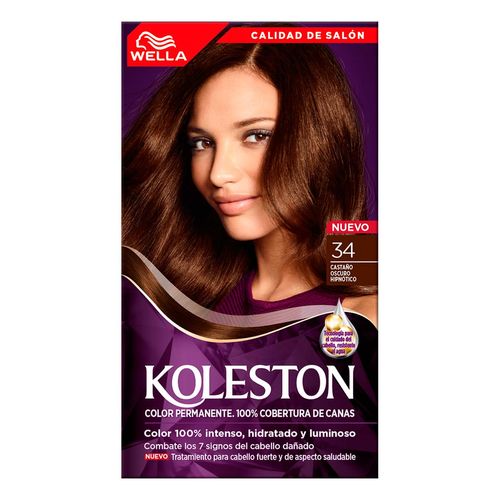 Tinte Permanente Koleston 34 Castaño Oscuro Hipnótico