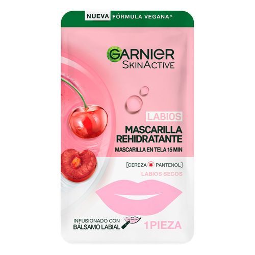 Mascarilla en Tela para Labios Garnier Skin Active Rehidratante 1 Pieza