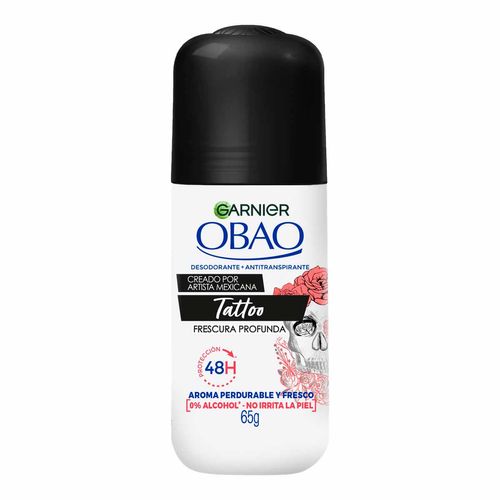 Antitranspirante en Roll On Garnier Obao Tattoo Frescura Profunda 65g