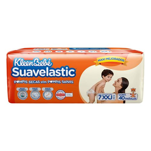 Pañales Kleenbebé Suavelastic Etapa 7 Extra Extra Jumbo Unisex 40 Pañales
