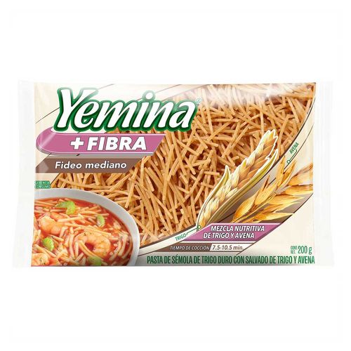 Sopa de Fideo Yemina + Fibra Mediano 200g