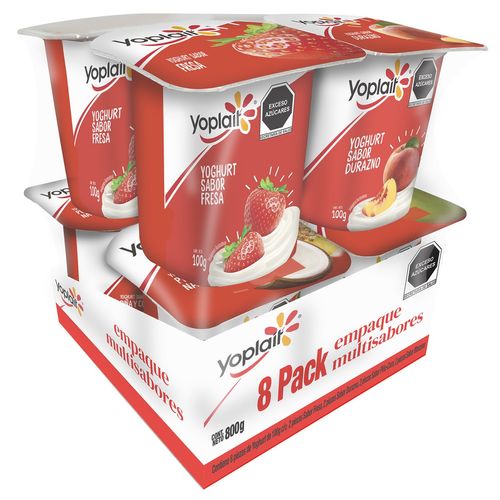 Yoghurt Yoplait Batido Multisabores 8 Piezas de 100g