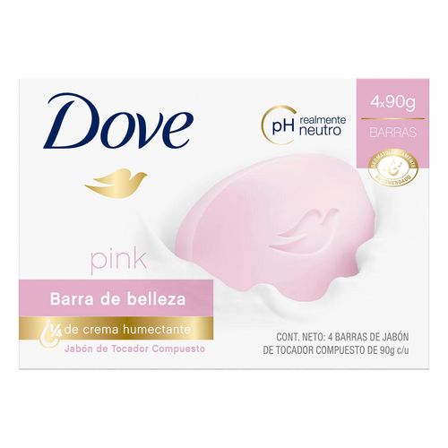 Jabón Tocador Dove Pink 90g 2 Pack