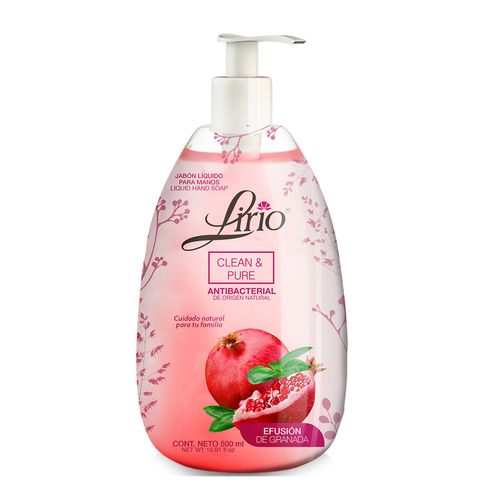 Jabón Líquido para Manos Lirio Clean & Pure Efusión de Granada 500ml