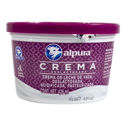 Crema Alpura Deslactosada 426ml