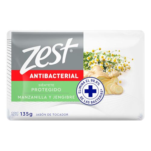Jabón en Barra Zest Antibacterial Manzanilla y Jengibre 135g