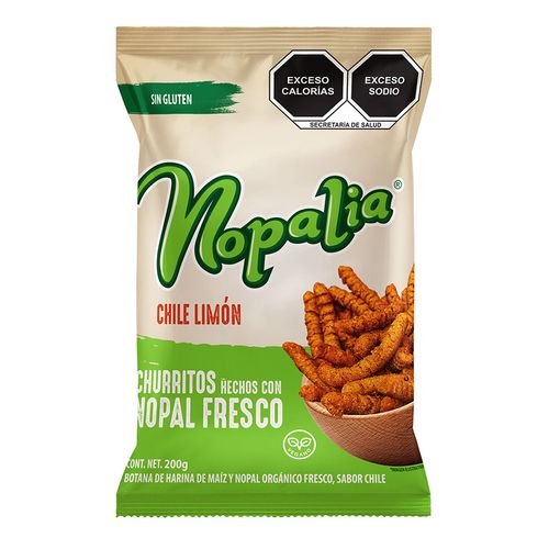 Churritos Nopalia Nopal Chile Limón 200g