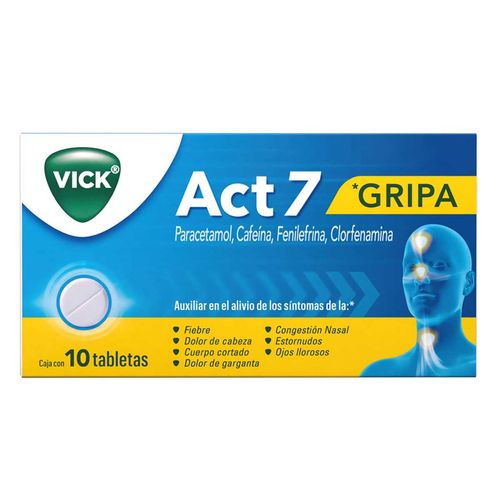 Tabletas Vick Act 7 10 Cápsulas
