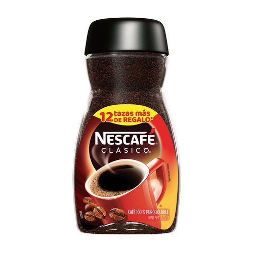 Café Soluble Nescafé Clásico Frasco 200g + 25g